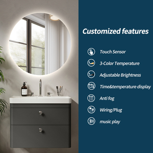 Hiện đại vòng tắm Gương treo tường màn hình cảm ứng defogger thông minh Gương phòng tắm với ánh sáng LED - Product Image 5