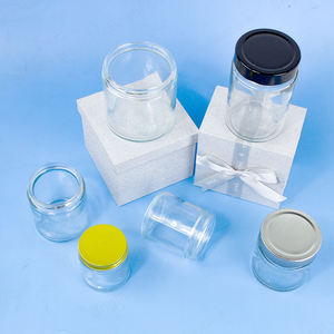 Vente en gros Bocal à bougie vide en verre avec cire de soja 8oz 12oz 16oz Bocaux en verre parfumés ambrés avec couvercles métalliques en aluminium - Product Image 6