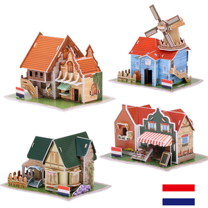 49 Diseños de Arquitectura Mundialmente Famosa, Rompecabezas 3D, <span class=keywords><strong>Casa</strong></span> de Cultura Popular, Decoración de Cabaña, Rompecabezas 3D, Juguetes - Product Image 6