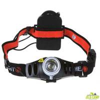 Linternas Frontales Populares con Enfoque Ajustable y Zoom, Linterna LED Impermeable con Diseño de Doble Interruptor y Batería Seca para Camping
