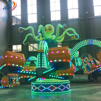 Parc d'aventures Offre Spéciale Grande Foire Manèges Attraction de nuit Éclairage LED Rotary Octopus Amusement Manèges à vendre