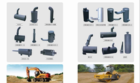 Longkin Loader Forklift 855B/855D/850/50C/853 Knalpot Muffler Baru Bahan Stainless Steel Suku Cadang Forklift dengan Garansi 2 Tahun