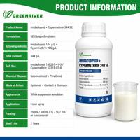 GREENRIVER Insecticide hautement efficace Imidaclopride Cyperméthrine 344 SE pour le contrôle des pucerons, des moucherons blancs, des thrips et des chenilles