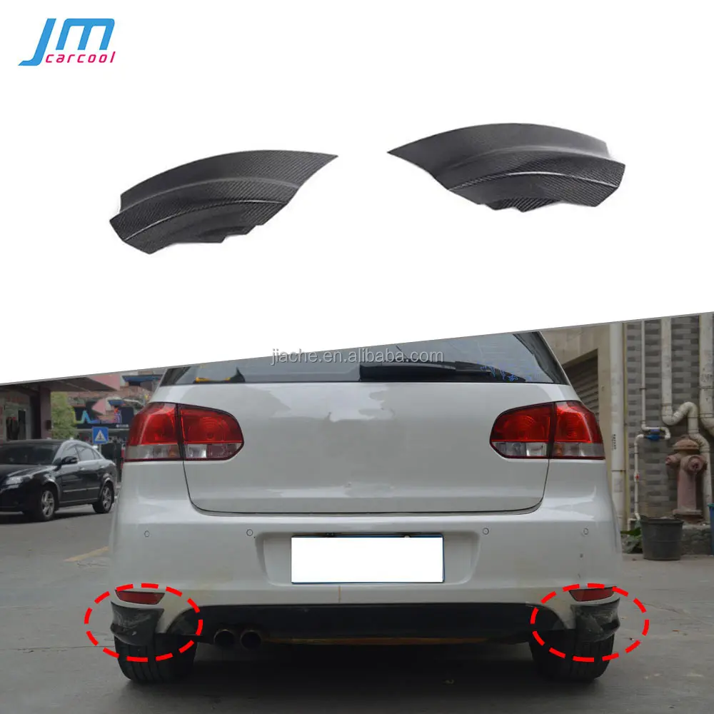 Sợi Carbon/FRP Phía Sau Lip Splitter Spoiler Đối Với Volkswagen VW GOLF 6 Vi MK6 GTI 2010-2013 Trở Lại bumper Chắn Bùn Tấm