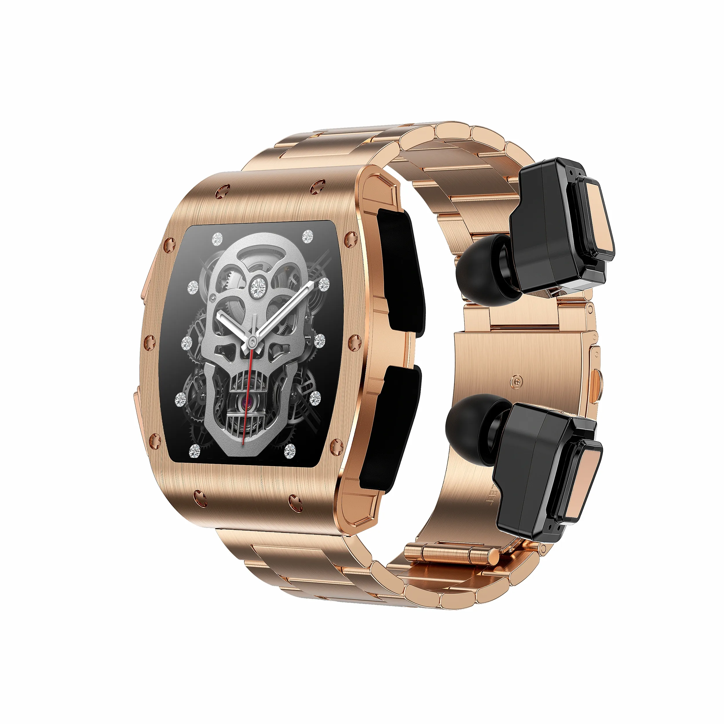 2024 2 em 1 TWS Smart Watch JM09 Fone de ouvido sem fio IP67 à prova d'água oxigênio no sangue Smartwatch esportivo masculino com fones de ouvido