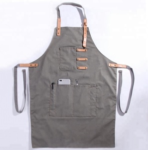 Không Thấm Nước Đôi Hai Mặt Hai Mặt Hai Mặt Bông Và Vải Lanh Oxford Vải Da Tinh Khiết Làm Việc Tạp Dề Biểu Tượng Tùy Chỉnh - Product Image 3