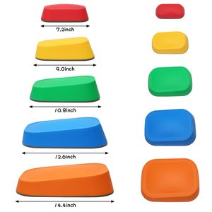 Pierres d'équilibre pour enfants pierres antidérapantes jouets pour l'autisme pierres d'équilibre <span class=keywords><strong>en</strong></span> plastique blocs d'équilibre parcours d'obstacles jouer - Product Image 2