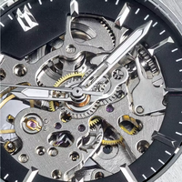 Montres Squelettes Homme de Luxe Haute Qualité sur Mesure, Montre Automatique Étanche en Acier Inoxydable avec Logo Personnalisé