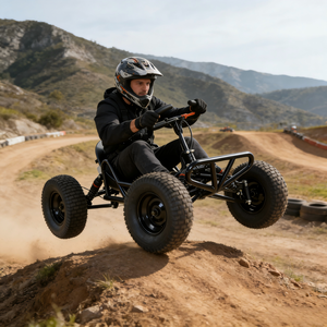 Nouveau kart à pédales tout-terrain en acier 212CC à essence pour jeunes et adultes, moteur 4 temps, idéal pour la plage et le drift - Product Image 3