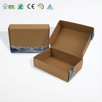 Boîte cadeau portable en carton ondulé personnalisée OEM avec couvercle télescopique, supporte l'impression couleur du logo, emballage de vente au détail sécurisé et haut de gamme