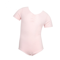 Justaucorps de ballet à manches courtes en coton et élasthanne pour filles, avec taille élastique, pour l'entraînement de danse - En stock