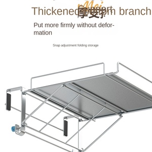 Scaffale da <span class=keywords><strong>Cucina</strong></span> Pieghevole a <span class=keywords><strong>Parete</strong></span> in Stile Giapponese Vintage <span class=keywords><strong>con</strong></span> Ripiano Appendibile, Vendita Promozionale - Product Image 4