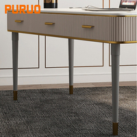 Puruo Coiffeuse de luxe nordique avec tabouret et miroir, bureau de maquillage, bureau informatique, table de toilette pour chambre à coucher
