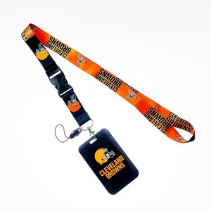 Longe de football américain Cleveland Browns avec badges d'identification style de conduite et lanière porte-clés - Product Image 1