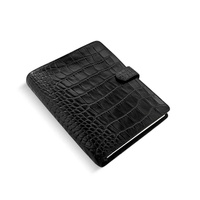 Usine personnalisée couverture en cuir portefeuille de trésorerie fil personnalisé o planificateur petit a6 budget classeur croc de luxe