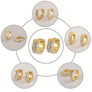 Modeschmuck Ohrringe <span class=keywords><strong>Eico</strong></span> Hot Selling Runde Edelstahl Ohrringe Schmuck Nische Mode OL Damen Ohrringe - Product Image 1