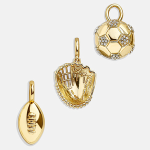 Construisez votre propre breloque personnalisée en acier inoxydable multi pendentif à breloque de loisirs de raquette de golf/tennis vintage