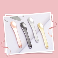Vente chaude en stock luxueux 58mm en alliage de zinc crème pour le visage cuillère Mini or argent cosmétiques spatule