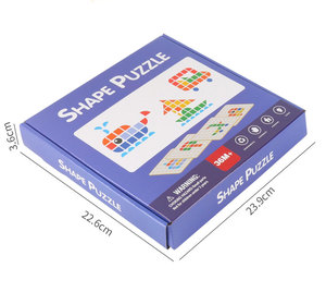 Jeu de blocs de motifs en bois Montessori pour la maternelle, jouets de puzzle DIY, jeux éducatifs précoces, planche de puzzle 3D pour enfants, tout-petits, garçons et filles - Product Image 6