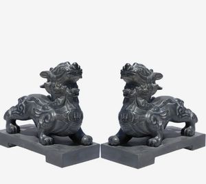 Escultura família Pixiu riqueza atraindo ornamentos cidade casas pedra escultura em pedra esculturas e esculturas pedra artificial - Product Image 5