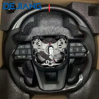Volant en cuir et fibre de carbone personnalisé pour Toyota Corolla Land Cruiser GR Prado LC200 LC300 120 150 Hilux Plug and Play