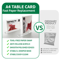 Support de Présentation en Acrylique Transparent pour Cartes de Visite, Horizontal et Vertical, Format A4, pour Magasin et Entreprise - Fabrication OEM