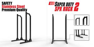 QLI - Soporte de Pared Plegable de Acero Resistente de 2 Niveles para Sentadillas, con Características de Seguridad para Gimnasios Comerciales y Domésticos - Product Image 6