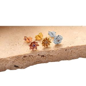 <span class=keywords><strong>Orecchini</strong></span> pendenti a forma di fiore di nascita 12 mesi in stile europeo americano semplice simpatici accessori per l'orecchio perfetto regalo di nascita - Product Image 5