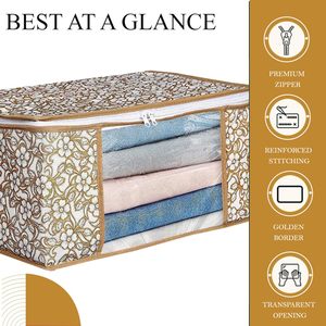 Chiku marron haute qualité Transparent Saree sac de rangement à la main Saree travail Saree couverture pour femmes au prix de gros - Product Image 5