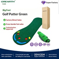 Tapis de putting de golf portable en PVC, modèle Bestseller, avec green incliné multi-trous Bigfoot