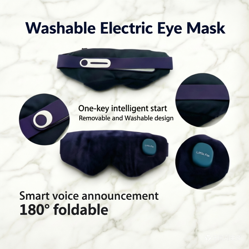 2026 Electric Eye Massager Mask With Heating Hot Compress Wireless Rechargeable Fatigue Stress Relief Detachable Washable Cover
