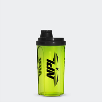 Bouteille shaker en plastique sans BPA personnalisée de 700 ml (24 oz), anti-fuite, pour la salle de sport, les sports, les protéines en poudre, avec impression de logo