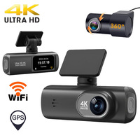 Cámara para Auto V22 4K con Grabación Delantera/Trasera Dual, Funciones de Estacionamiento, Rastreador GPS para Teléfono Móvil, Grabadora de Viajes