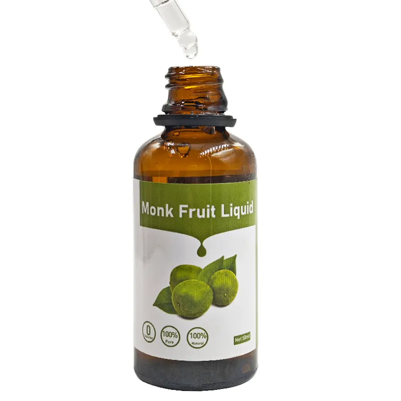Keto Friendly 100% Natural Organic Monk Fruit Edulcorante Gotas líquidas