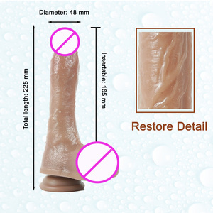 Güçlü vantuz büyük yapay Penis yerleştirilebilir 165mm silikon malzeme vibratör Lady için gerçek cilt şarj edilebilir vibratörler Penis - Product Image 3