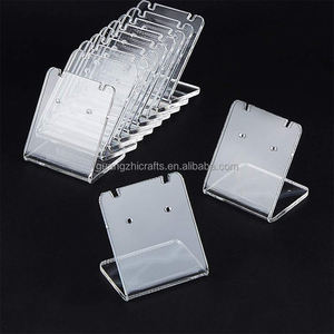 حامل حامل للأذن من الأكريليك الشفاف الحديث مع حامل عرض قرط متدلي للظهر مائل - Product Image 2