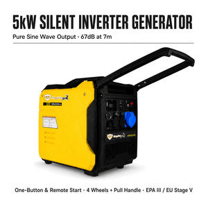 Générateur onduleur à onde sinusoïdale pure 5,5 kW, enroulement 100 % cuivre, protection contre les surcharges, mode éco, démarrage à distance pour appareils électroniques sensibles - Product Image 1