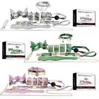 Ensemble BDSM en cuir PU effet peau de serpent 3 couleurs, imperméable, collier, menottes, bandeau, bâillon à boule, paddle, jouets sexuels pour adultes, jeux de rôle pour couples