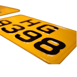<span class=keywords><strong>Targhe</strong></span> Moto Personalizzate in <span class=keywords><strong>Ottone</strong></span> Stile Asiatico, Numeri e Lettere in Rilievo, Decorazione Auto Lucida/Cromata Nera - Product Image 5