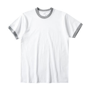 T-shirt bianche <span class=keywords><strong>Slim</strong></span> <span class=keywords><strong>Fit</strong></span> da <span class=keywords><strong>uomo</strong></span> in cotone pesante aderente Tee Shorts Tee Shorts manica T-shirt da <span class=keywords><strong>uomo</strong></span> <span class=keywords><strong>abbigliamento</strong></span> - Product Image 4