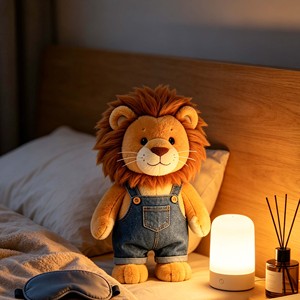 Adorabile Peluche di <span class=keywords><strong>Leone</strong></span> in Salopette di Jeans, Morbido e Soffice Pupazzo di <span class=keywords><strong>Leone</strong></span> Imbottito, Regalo Personalizzato per Bambini - Product Image 6