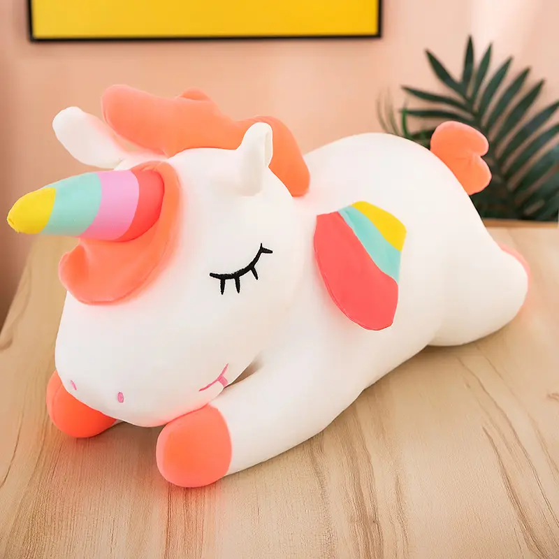 Dolması hayvan oyuncaklar üretici sevimli gökkuşağı peluş oyuncak çocuk oyunu tatil hediye anime bebek unicorn peluş oyuncak s
