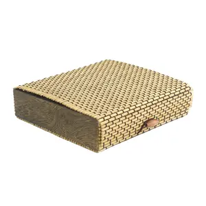 Bamboo Box Natural Green Multi-threads Flat Type Square Wooden Bamboo Box