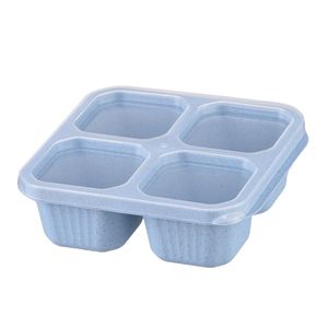 Wheat Straw Compartment Lunch Box Bento Food <b>Storage</b> <b>Container</b> for Student Office Snack Fruit - Product Image 1