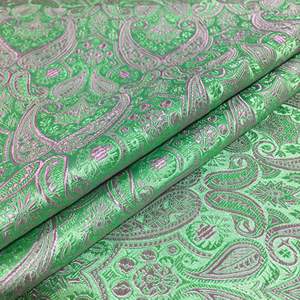 ผ้าไหมออร์แกนิคลายแจ็คการ์ด PIPA ผ้าไหมลายเพสลีย์ ผ้าสำหรับชุดกี่เพ้า ผ้าสำหรับชุดพื้นเมือง ซับในและชุดแต่งกาย คุณสมบัติยืดหยุ่น - Product Image 1