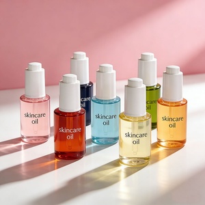 Flacon de sérum personnalisé pour soins de la peau 30ml 1oz en verre coloré à épaule plate avec compte-gouttes à pression pour huiles essentielles - Product Image 1