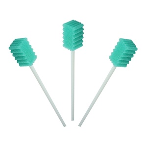 Munkcare热卖一次性海绵口腔拭子棒口腔清洁泡沫吸头 - Product Image 1