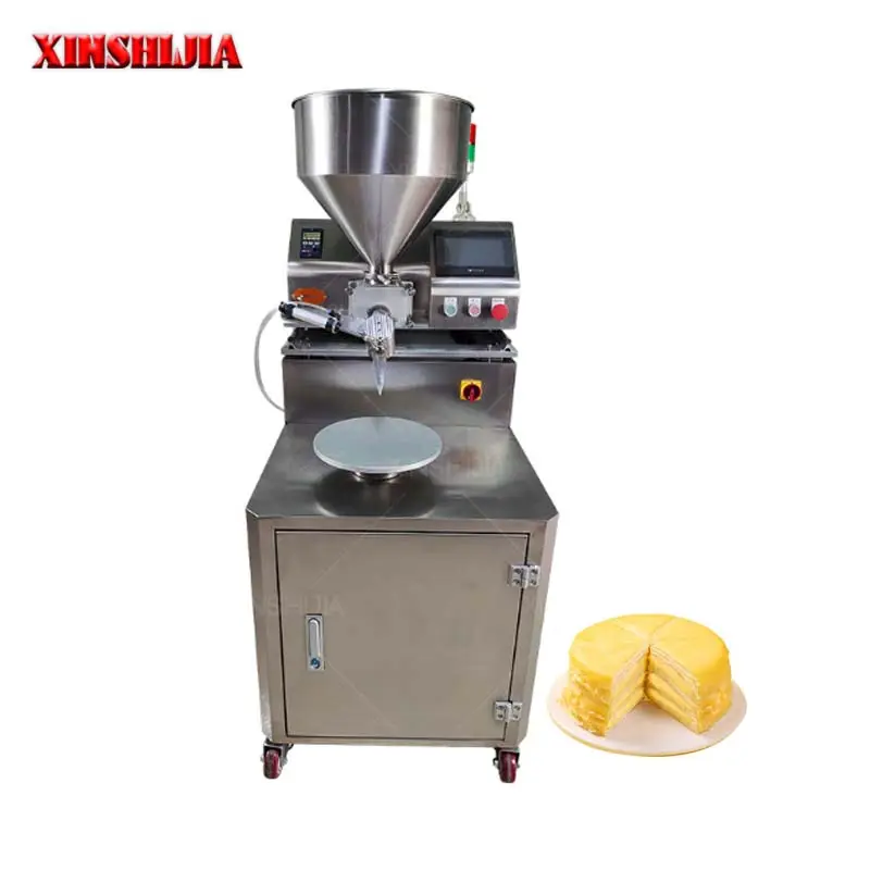 Reliable high quality durian mille crepe layer cake cream butter jam icing frosting machine manufacturer