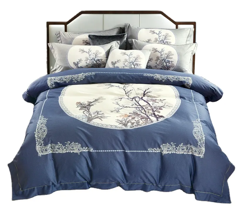 Trung Quốc phong cách vải 40S cotton vải cho bộ đồ giường Comforter Bộ