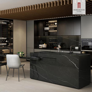 Offre Spéciale 1600x3200x6mm Comptoir en pierre frittée NERO MARGIUA poli noir pour îlot <span class=keywords><strong>de</strong></span> cuisine et mur - Product Image 5